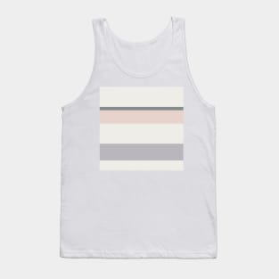 An excellent pattern of Alabaster, Philippine Gray, Silver and Light Grey stripes. Tank Top